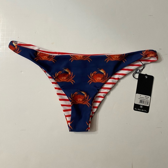 NWT Wildfox Crabby Stripe Reversible Bikini Bottom - Picture 3 of 13